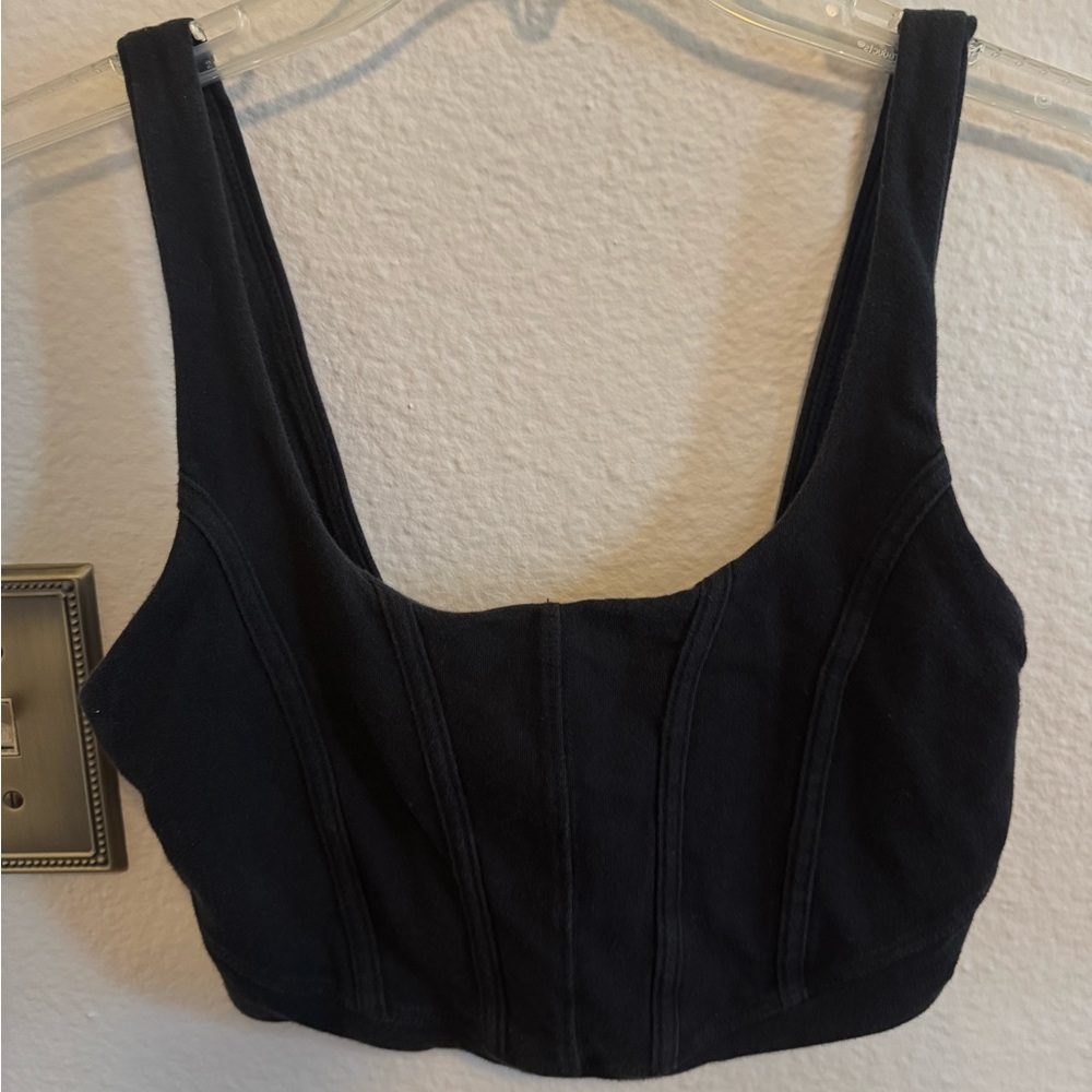 Forever 21 Black Structured Cropped Bralette